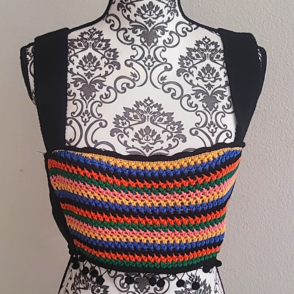 🌼 CAPSULE CROCHET STRIPED MULTICOLOR .
